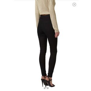 Topshop Joni Moto Jeans -Black